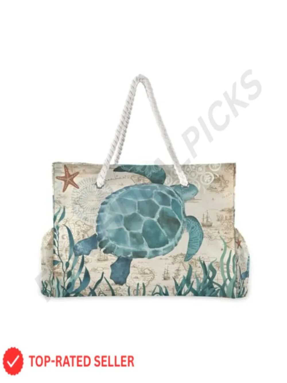 Canvas Tote Bag Water Resistant Beach Shoulder Gym Travel